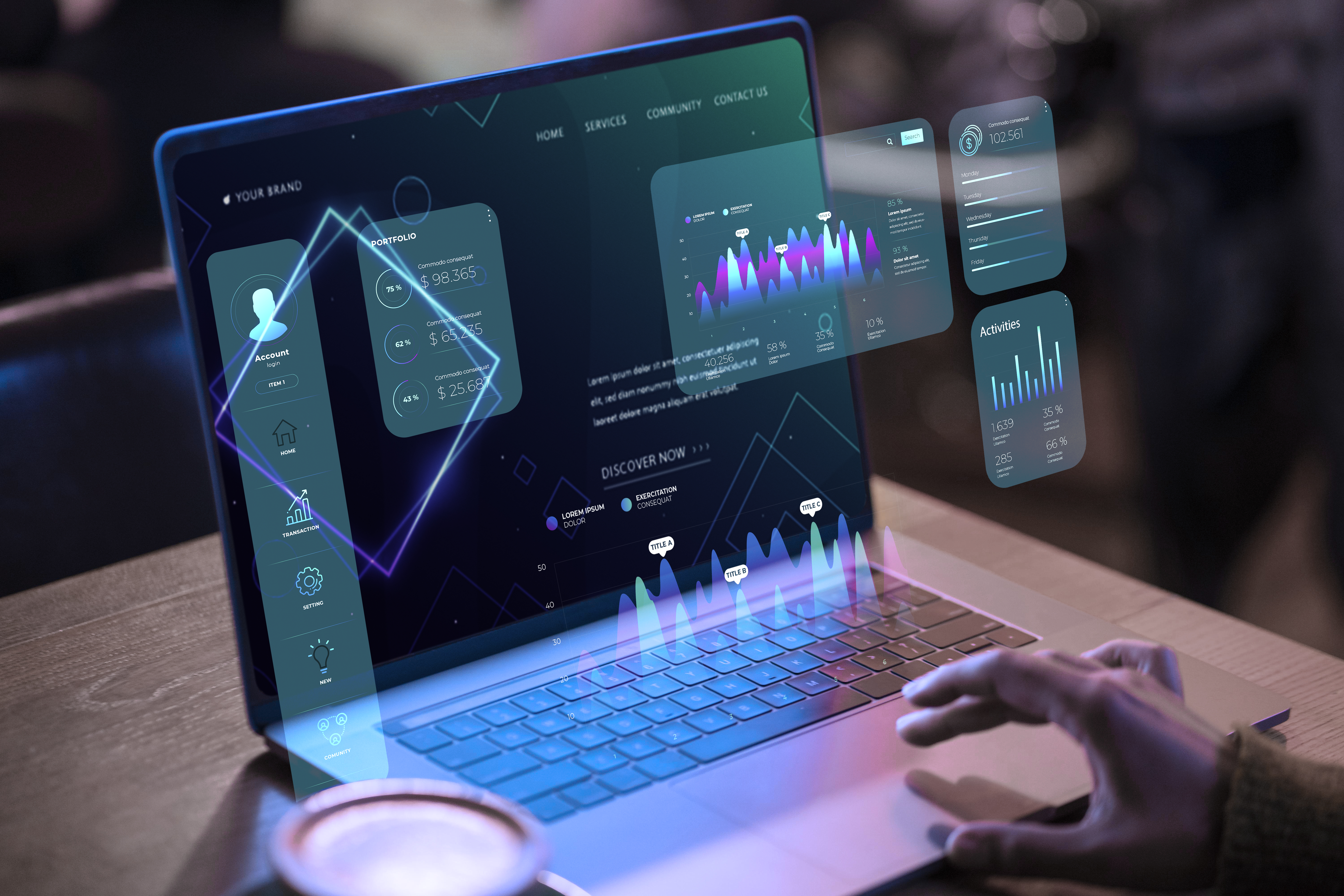 illustration de conception d'interface utilisateur